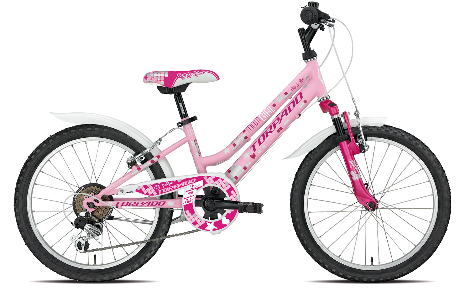 Laste jalgratas 20 tolli Torpado MAIA T636A (pikkusele 115-135 cm)